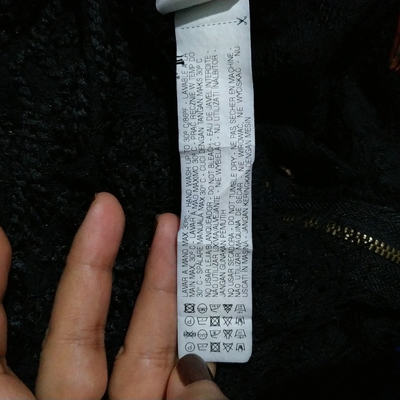 Zara Black Lace Sleeveless Crop top - Picture 11 of 12